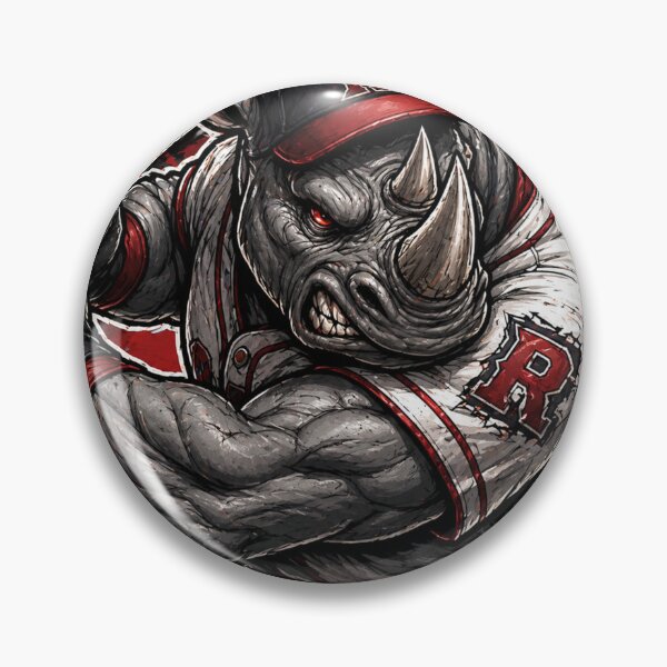 Item preview, Angry Rhino Baseball Batter Sports Mascot designed and sold by Pandora´s Box.
