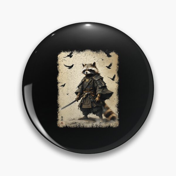 Item preview, Samurai Raccoon Warrior Japanese Style Illustration designed and sold by titanlevi.