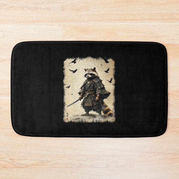 Item preview, Samurai Raccoon Warrior Japanese Style Illustration designed and sold by titanlevi.