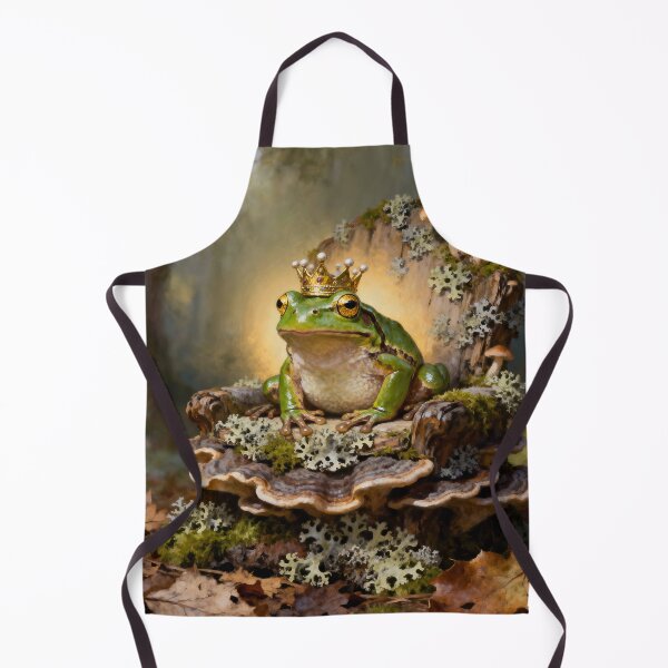 Item preview, Enchanted Frog King in Mushroom Forest | Whimsical Cottagecore Fantasy Art designed and sold by cr6zym1nd.