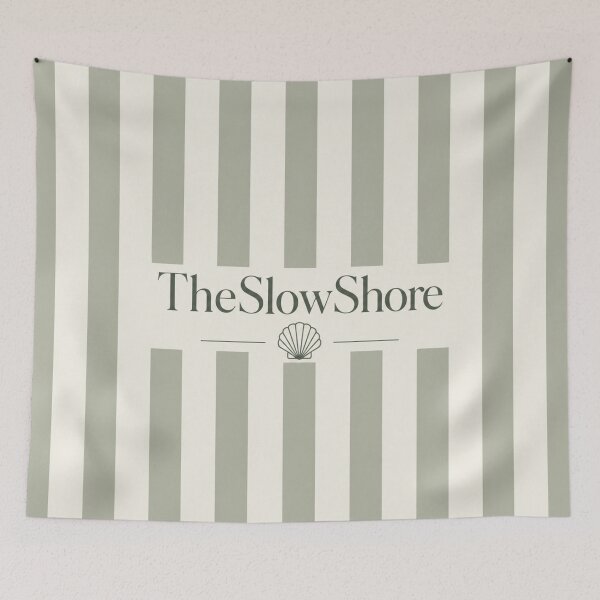 Item preview, Sage Green Striped Coastal Minimalist Beach Aesthetic Pattern designed and sold by TheSlowShore.