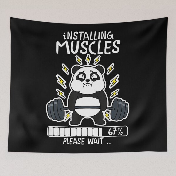 Item preview, Installing Muscles Panda Gym Funny Workout  designed and sold by eliramaison.