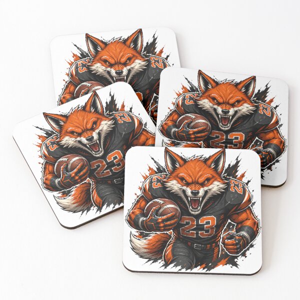 Item preview, Aggressive Fox American Football Player Mascot designed and sold by Pandora´s Box.