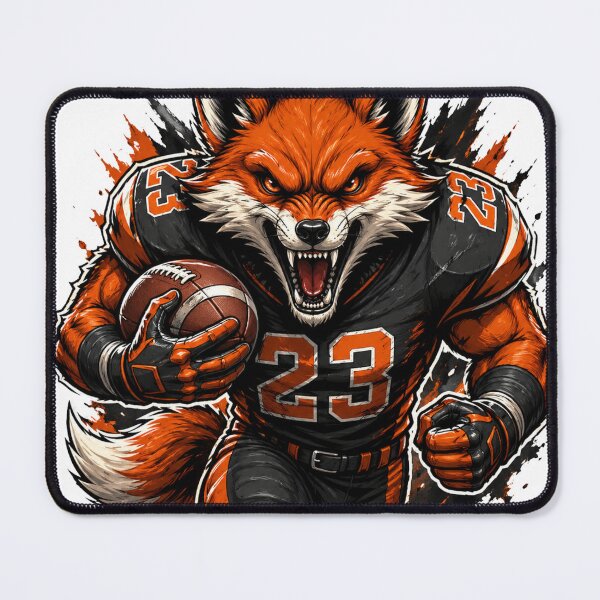 Item preview, Aggressive Fox American Football Player Mascot designed and sold by Pandora´s Box.