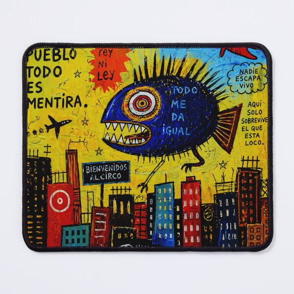Item preview, Todo Es Mentira Surreal Fish City Illustration designed and sold by Modaozushi216.