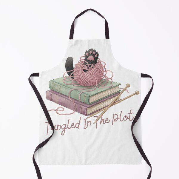 Item preview, Tangled In The Plot — Cat Paw Yarn Knitting Cozy Reader Tee designed and sold by kosimazaki.