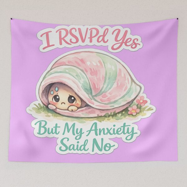 Item preview, I RSVPd Yes But My Anxiety Said No Funny Snail Sarcastic Introvert Sticker Gift designed and sold by irfanshikh.