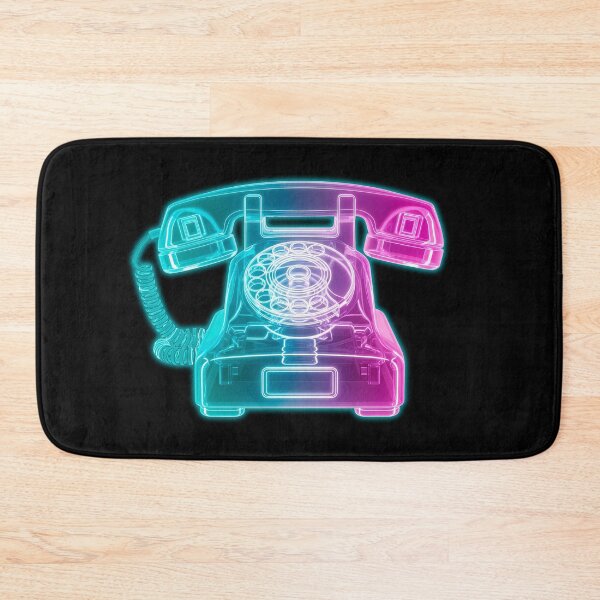 Item preview, Transparent Neon Rotary Phone - Retro Tech Cyberpunk Aesthetic designed and sold by powersunlight.