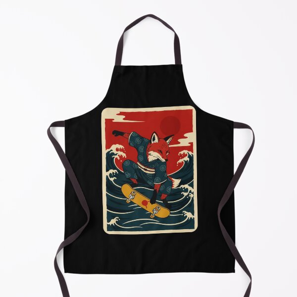 Item preview, Fox Samurai Surfing Wave Japanese Style Illustration designed and sold by JordynLadukeg65.