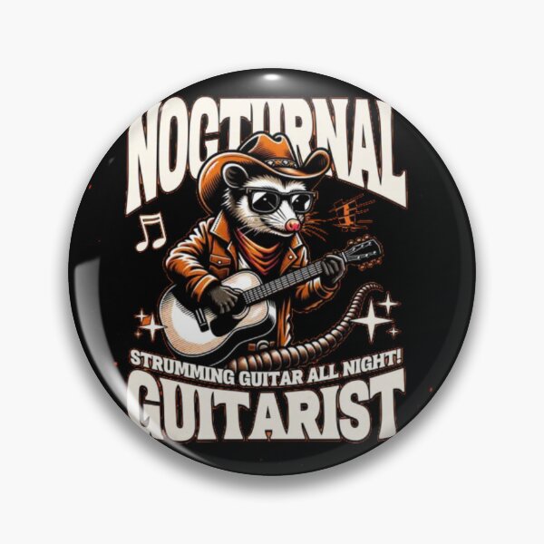 Item preview, Nocturnal Guitarist - Opossum Cowboy Strumming Guitar All Night designed and sold by GenZFashion000.