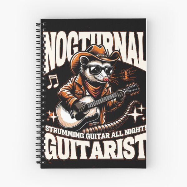 Item preview, Nocturnal Guitarist - Opossum Cowboy Strumming Guitar All Night designed and sold by GenZFashion000.