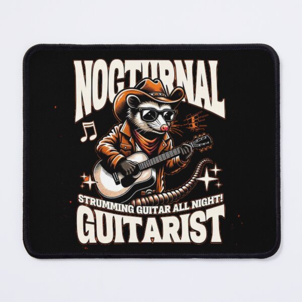 Item preview, Nocturnal Guitarist - Opossum Cowboy Strumming Guitar All Night designed and sold by GenZFashion000.