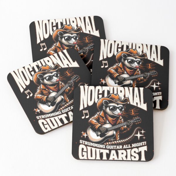 Item preview, Nocturnal Guitarist - Opossum Cowboy Strumming Guitar All Night designed and sold by GenZFashion000.