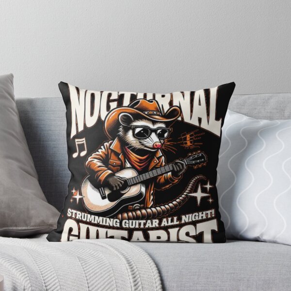 Item preview, Nocturnal Guitarist - Opossum Cowboy Strumming Guitar All Night designed and sold by GenZFashion000.