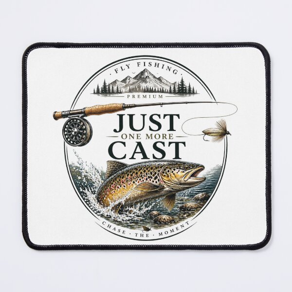 Item preview, Just One More Cast – Premium Fly Fishing Trout Vintage Design designed and sold by Tomasz Siennicki.