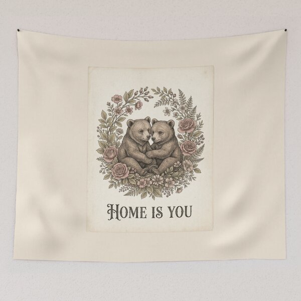 Item preview, Cute Bear Couple Romantic Love Vintage T-Shirt designed and sold by MaynyStudio.