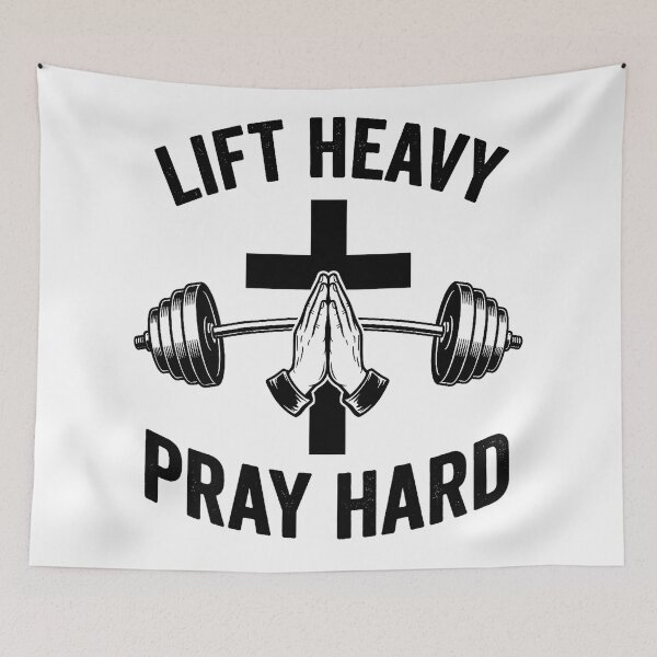 Item preview, Lift Heavy Pray Hard Gym Faith  designed and sold by eliramaison.