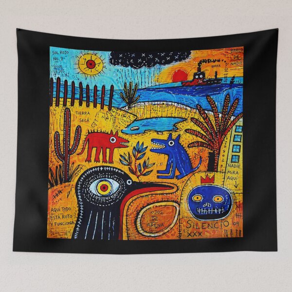 Item preview, Silencio: Criaturas surrealistas del desierto - Ilustración colorida designed and sold by Modaozushi216.