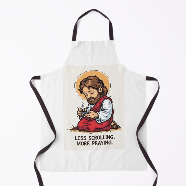 Item preview, Less Scrolling More Praying Jesus Sitting Meme designed and sold by Piotrek0001.