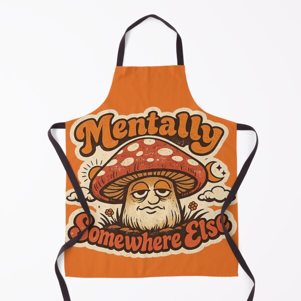 Item preview, Mentally Somewhere Else Funny Retro Mushroom Sarcastic Mental Health Sticker Gift designed and sold by irfanshikh.