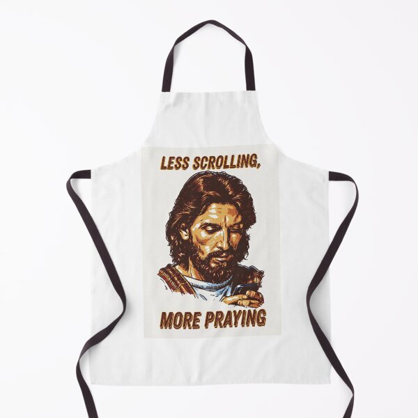 Item preview, Less Scrolling More Praying Sepia Jesus on Phone designed and sold by Piotrek0001.