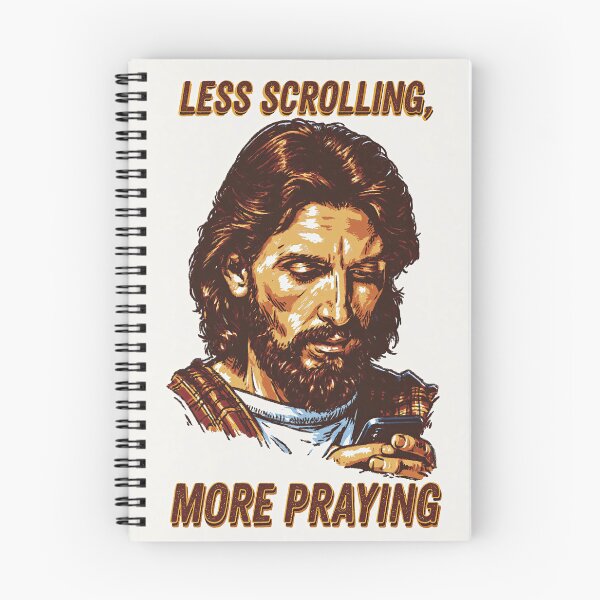 Item preview, Less Scrolling More Praying Sepia Jesus on Phone designed and sold by Piotrek0001.