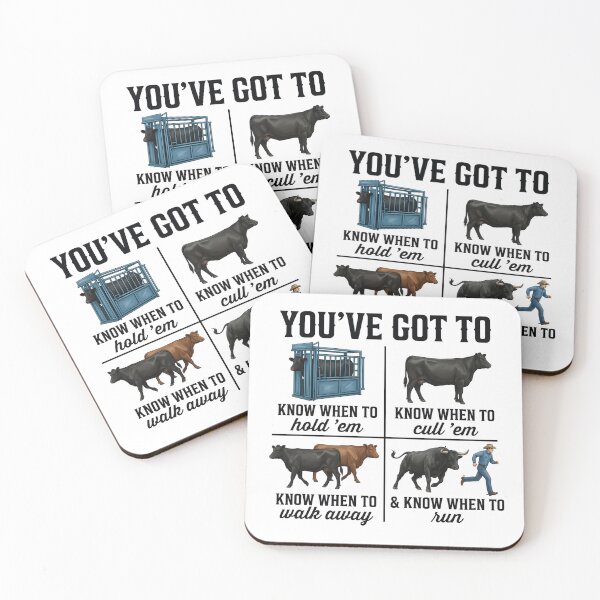 Item preview, Know When To Hold 'Em Cow designed and sold by CrossKateOne.