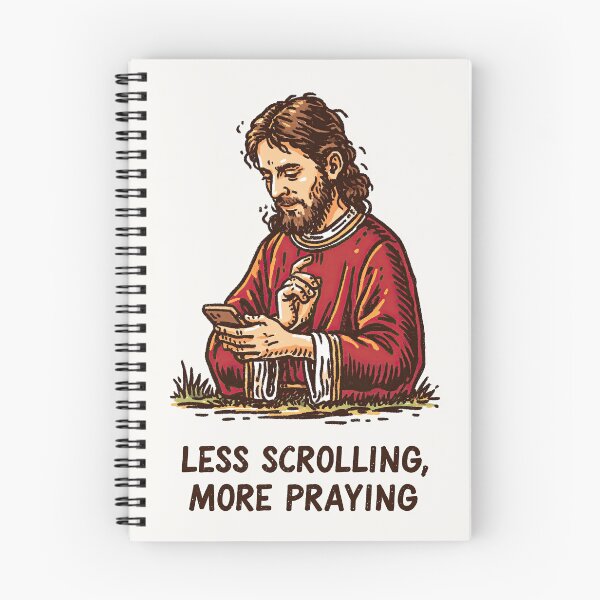 Item preview, Less Scrolling More Praying Red Shirt Jesus Phone designed and sold by Piotrek0001.