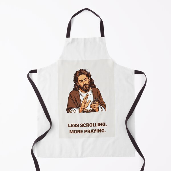 Item preview, Less Scrolling More Praying White Background Meme designed and sold by Piotrek0001.