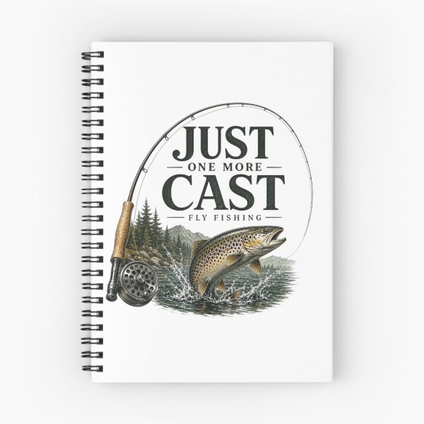 Item preview, Just One More Cast – Premium Fly Fishing Trout Vintage Design designed and sold by Tomasz  Siennicki.