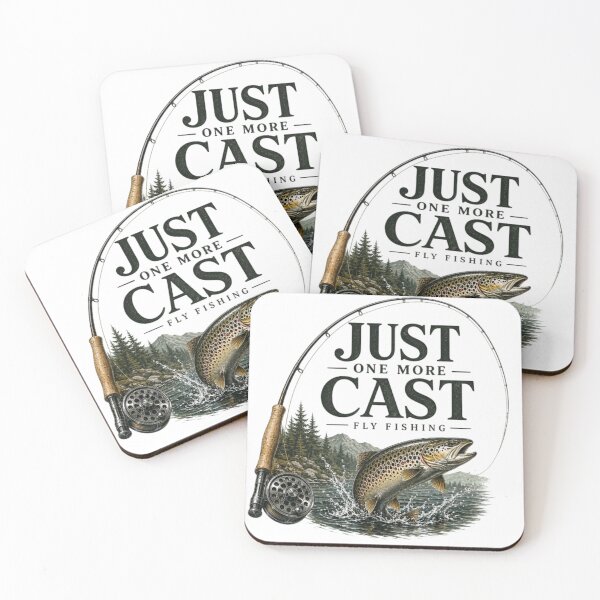 Item preview, Just One More Cast – Premium Fly Fishing Trout Vintage Design designed and sold by Tomasz  Siennicki.
