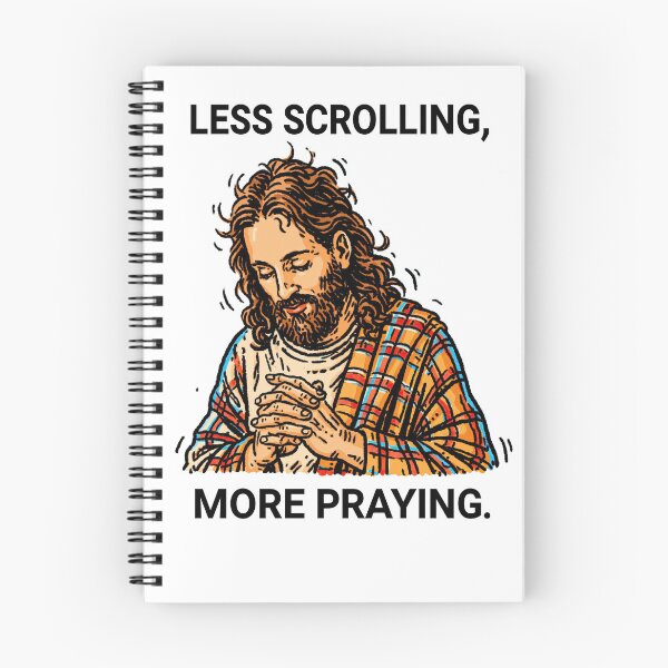 Item preview, Less Scrolling More Praying Jesus Sketch Art designed and sold by Piotrek0001.