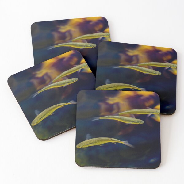 Item preview, Small Tropical Fish Swimming In Aquarium With Yellow Coral Background And Grouping designed and sold by Nmallia.