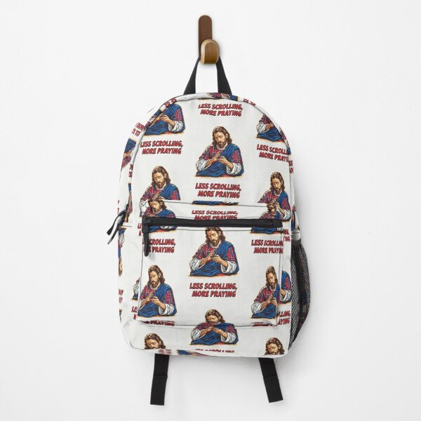 Item preview, Less Scrolling More Praying Jesus on Phone Meme designed and sold by Piotrek0001.