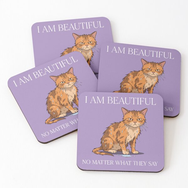 Item preview, Funny Wet Cat I Am Beautiful Christina designed and sold by Pop Rewind HQ.