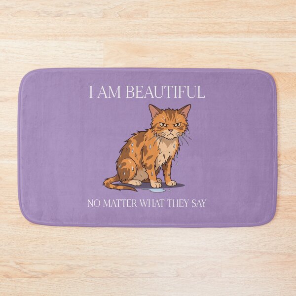 Item preview, Funny Wet Cat I Am Beautiful Christina designed and sold by Pop Rewind HQ.