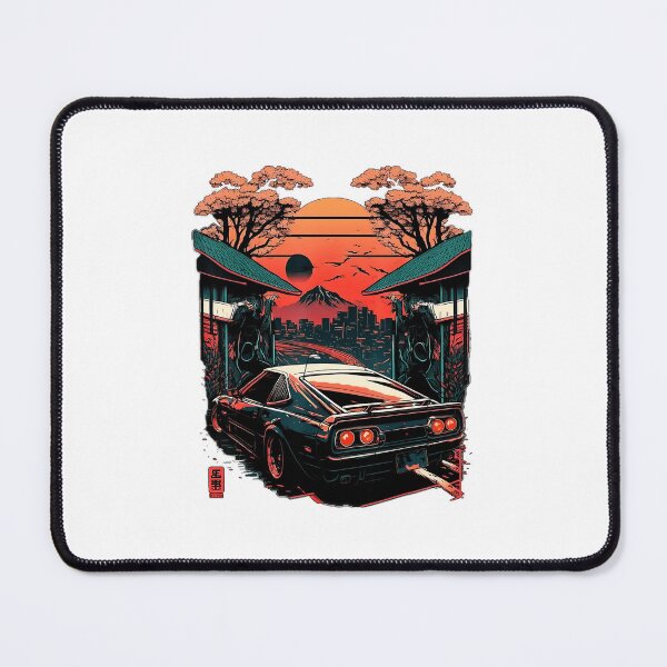 Item preview, Retro Japanese Drift Car Sunset Street  designed and sold by titanlevi.