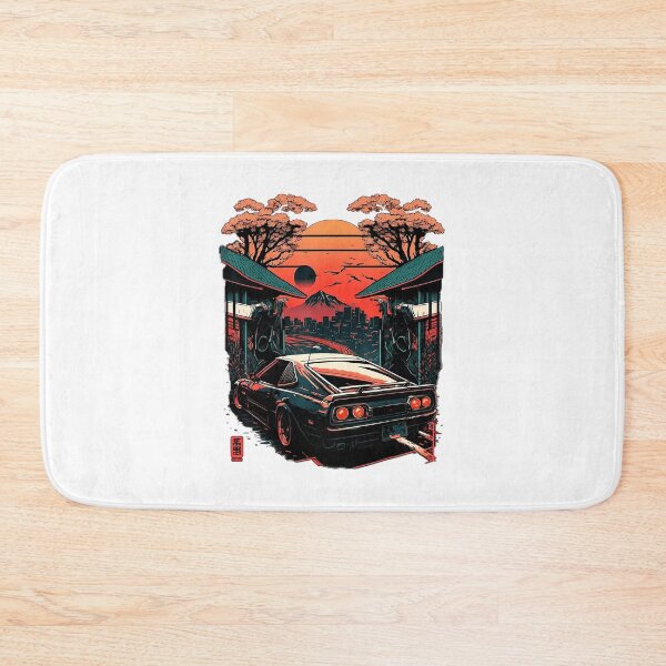 Item preview, Retro Japanese Drift Car Sunset Street  designed and sold by titanlevi.