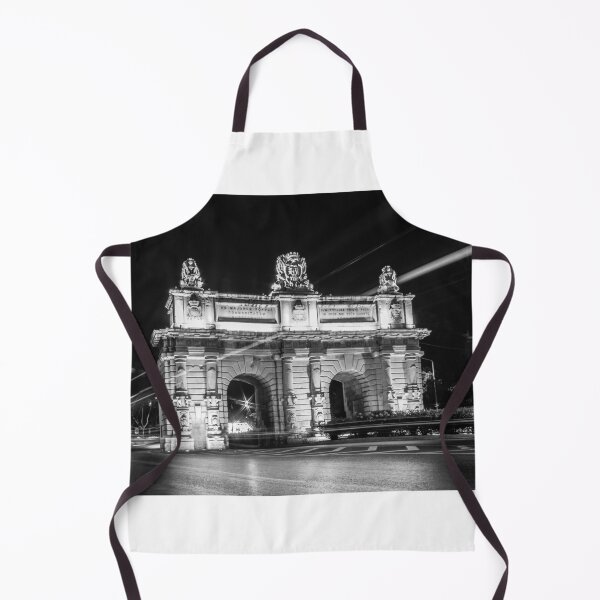 Item preview, Historic Triumphal Arch City Gate at Night in Dramatic Black and White Long Exposure designed and sold by Nmallia.