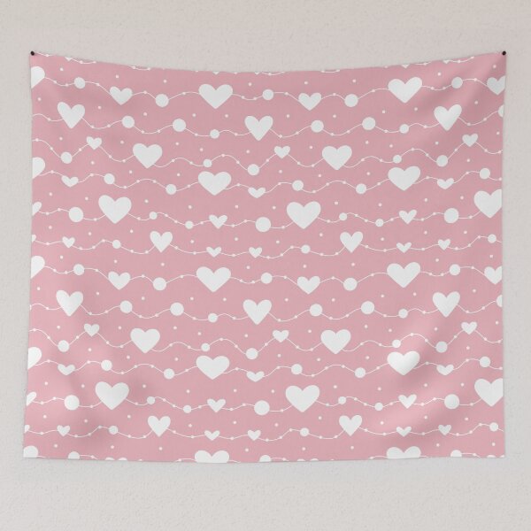Item preview, Hearts and String Pearls Seamless Pattern designed and sold by SmallDart Creations.