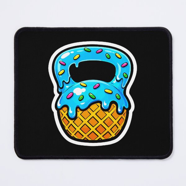 Item preview, Ice Cream Kettlebell Funny Workout Illustration designed and sold by eliramaison.
