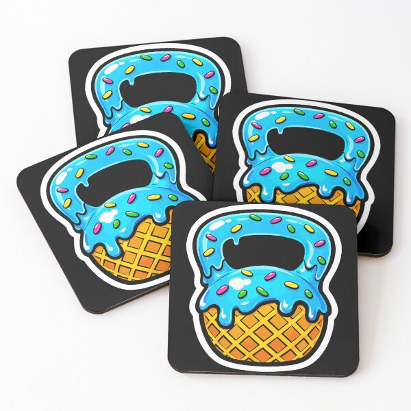 Item preview, Ice Cream Kettlebell Funny Workout Illustration designed and sold by eliramaison.