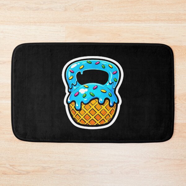 Item preview, Ice Cream Kettlebell Funny Workout Illustration designed and sold by eliramaison.