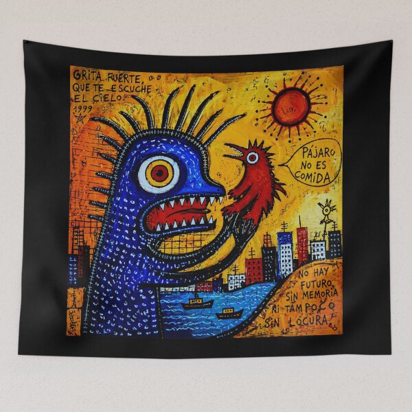 Item preview, Pajaro No Es Comida Surreal Bird City Illustration designed and sold by Modaozushi216.