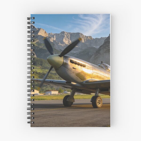 Item preview, Supermarine Spitfire with Mountain View – Iconic Warbird Impression Art Print designed and sold by BlareBlare.