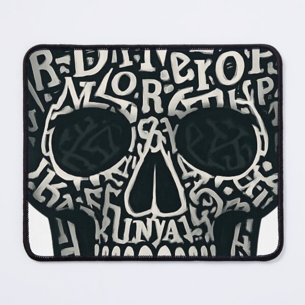 Item preview, Typography Skull Sticker – Alphabet Letter Skull Design | Dark Aesthetic designed and sold by DzA-stickers.
