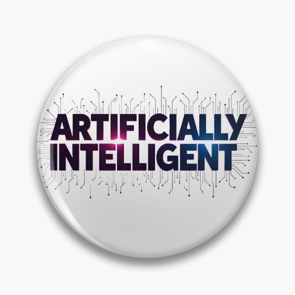 Item preview, Artificially Intelligent – Neon AI Tech Typography with Circuit Board Lines | Futuristic Geek Design designed and sold by Nene's design.