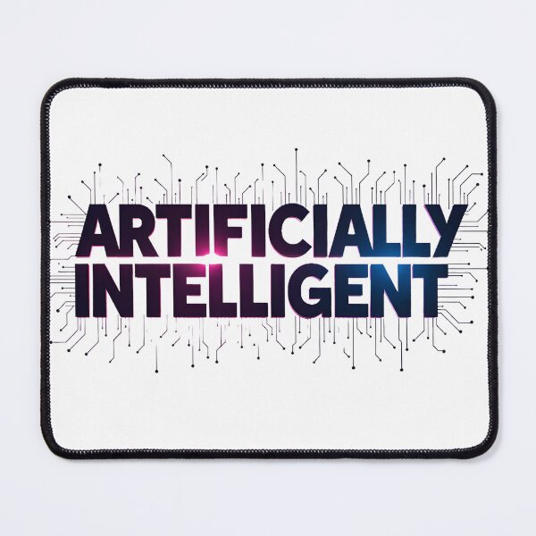 Item preview, Artificially Intelligent – Neon AI Tech Typography with Circuit Board Lines | Futuristic Geek Design designed and sold by Nene's design.