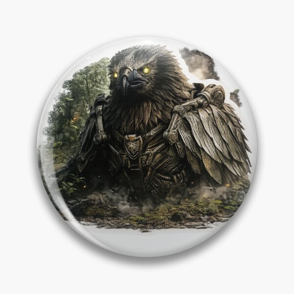 Item preview, Fierce Dark Fantasy Eagle Warrior Illustration designed and sold by Farheen786.