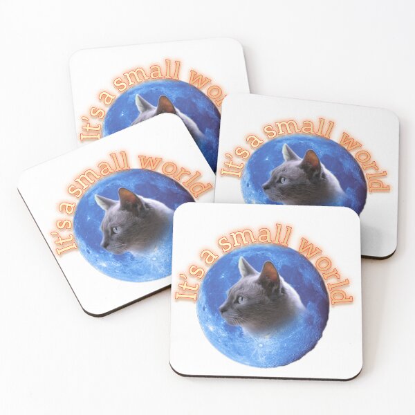 Item preview, It’s a Small World – Cute Cat Sitting in the Middle ?? designed and sold by VeenaArtStudio.